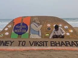 Country progressed in every field: Sand artist Pattnaik hails PM Modi’s leadership