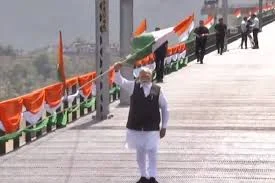 PM Modi inaugurates Chenab Bridge in J&K, interacts with engineers, workers
