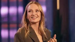 Uma Thurman gets nervous eating in front of the camera