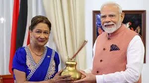 PM Modi presents Ram Mandir replica, holy water from Saryu river to Trinidad & Tobago PM